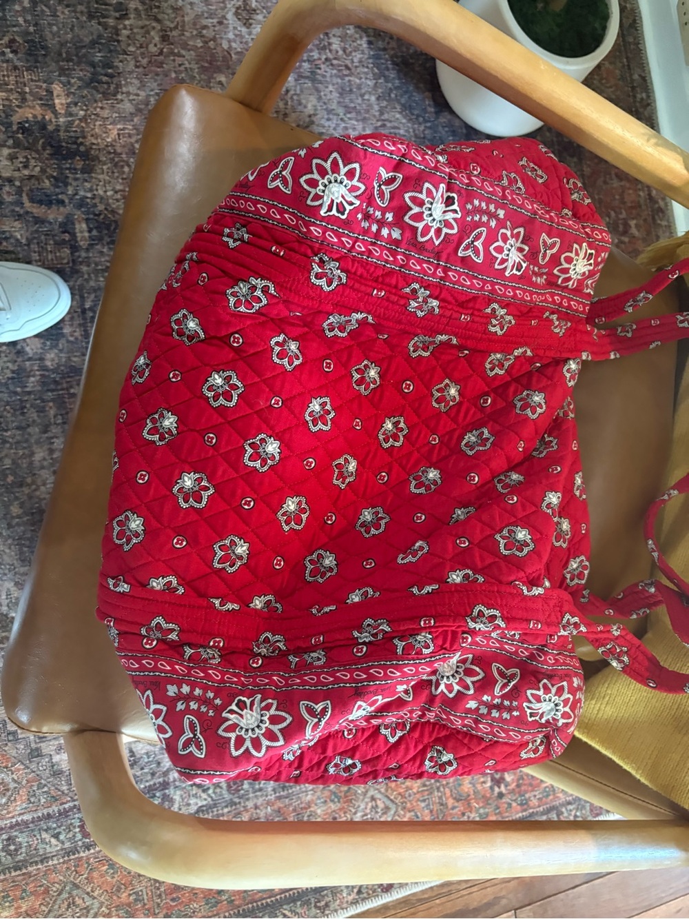 Vera Bradley Red Quilted Floral Tote - Picture 3 of 5